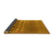 Sideview of Solid Yellow Modern Rug, urb1270yw