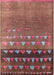 Machine Washable Industrial Modern Copper Red Pink Rug, wshurb1270