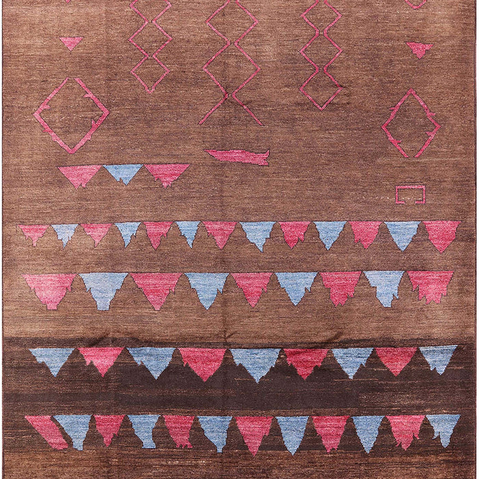 Machine Washable Industrial Modern Copper Red Pink Rug, wshurb1270