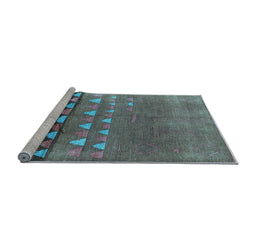 Sideview of Machine Washable Solid Light Blue Modern Rug, wshurb1270lblu