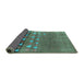 Sideview of Solid Turquoise Modern Rug, urb1270turq