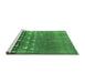 Sideview of Machine Washable Solid Emerald Green Modern Area Rugs, wshurb1270emgrn