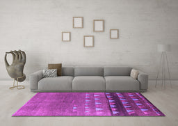 Machine Washable Solid Purple Modern Area Rugs in a Living Room, wshurb1270pur