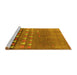 Sideview of Machine Washable Solid Yellow Modern Rug, wshurb1270yw