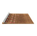 Sideview of Machine Washable Solid Brown Modern Rug, wshurb1270brn