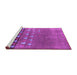 Sideview of Machine Washable Solid Purple Modern Area Rugs, wshurb1270pur