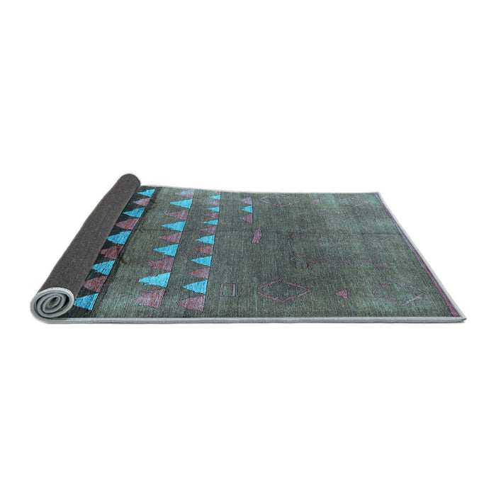 Sideview of Solid Light Blue Modern Rug, urb1270lblu