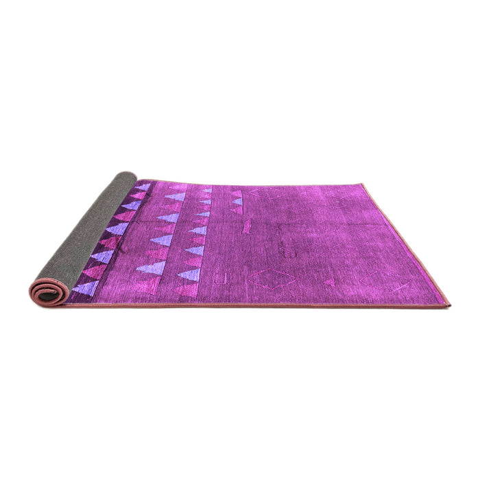Sideview of Solid Purple Modern Rug, urb1270pur