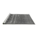 Sideview of Machine Washable Solid Gray Modern Rug, wshurb1270gry