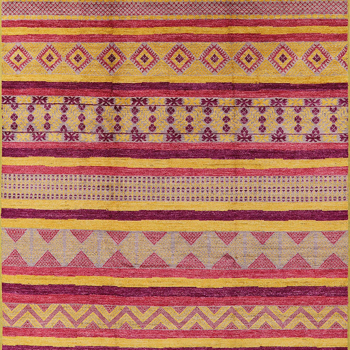 Mid-Century Modern Orange Southwestern Rug, urb1271