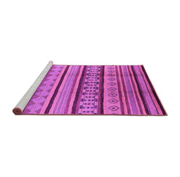 Sideview of Machine Washable Southwestern Purple Country Area Rugs, wshurb1271pur