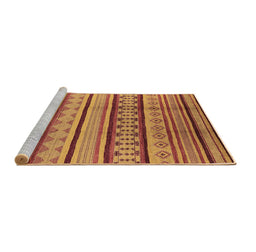Sideview of Machine Washable Southwestern Brown Country Rug, wshurb1271brn