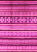 Machine Washable Southwestern Pink Country Rug, wshurb1271pnk