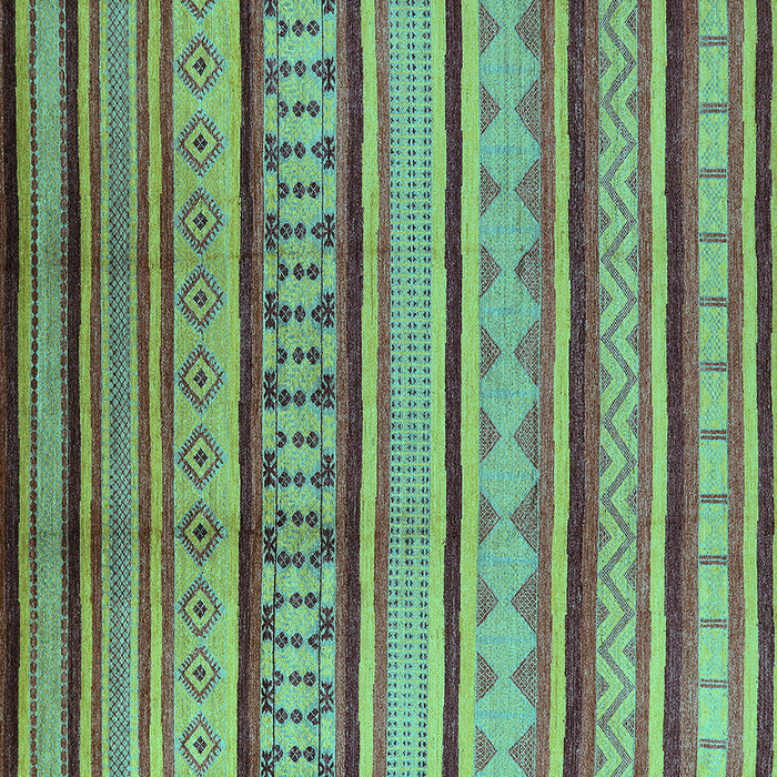 Square Southwestern Turquoise Country Rug, urb1271turq