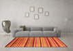 Machine Washable Southwestern Orange Country Area Rugs in a Living Room, wshurb1271org