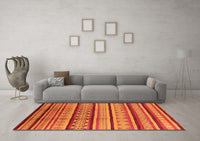 Machine Washable Southwestern Orange Country Rug, wshurb1271org