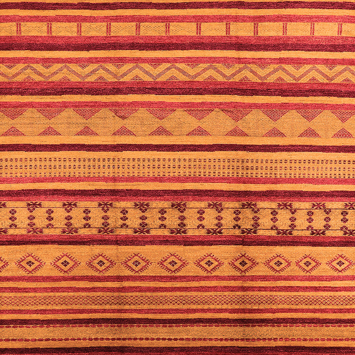 Square Southwestern Orange Country Rug, urb1271org