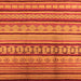 Square Machine Washable Southwestern Orange Country Area Rugs, wshurb1271org