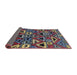 Sideview of Mid-Century Modern Purple Lily Purple Solid Rug, urb1272