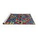 Sideview of Machine Washable Industrial Modern Purple Lily Purple Rug, wshurb1272