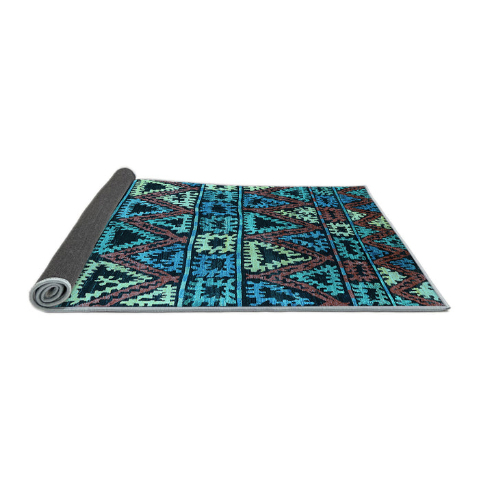 Sideview of Solid Light Blue Modern Rug, urb1272lblu