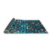 Sideview of Solid Light Blue Modern Rug, urb1272lblu