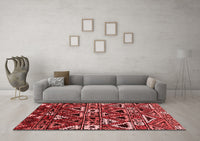 Machine Washable Solid Red Modern Rug, wshurb1272red