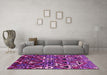 Machine Washable Solid Pink Modern Rug in a Living Room, wshurb1272pnk