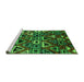 Sideview of Machine Washable Solid Green Modern Area Rugs, wshurb1272grn