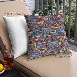 Front View of Mid-Century Modern Urban Square Purple Lily Purple Throw Pillow, 18 inch by 18 inch, pwurb1272