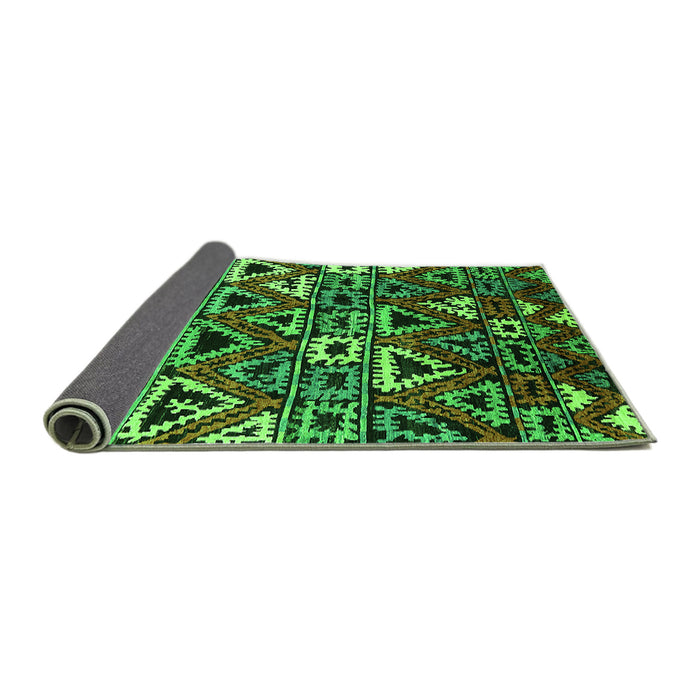 Sideview of Solid Green Modern Rug, urb1272grn