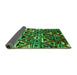 Sideview of Solid Green Modern Rug, urb1272grn