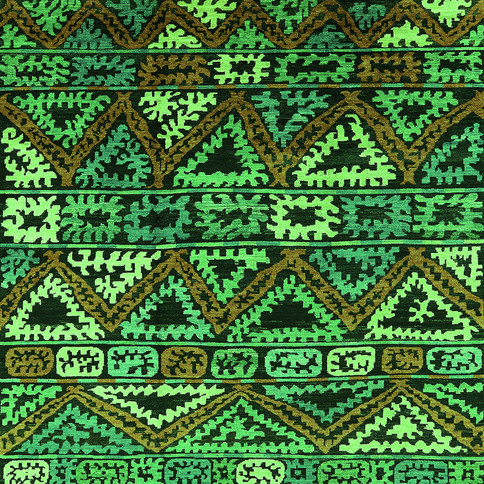 Square Solid Green Modern Rug, urb1272grn