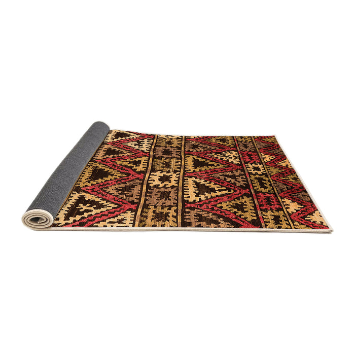 Sideview of Solid Orange Modern Rug, urb1272org