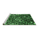 Sideview of Machine Washable Solid Emerald Green Modern Area Rugs, wshurb1272emgrn