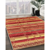 Mid-Century Modern Orange Southwestern Rug, urb1273