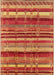 Mid-Century Modern Orange Southwestern Rug, urb1273