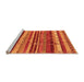 Sideview of Machine Washable Southwestern Orange Country Area Rugs, wshurb1273org