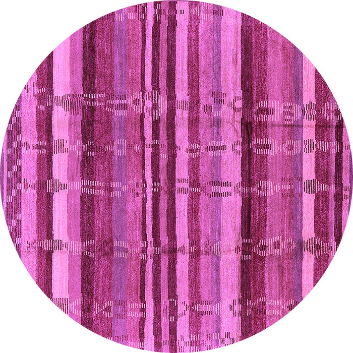 Round Southwestern Purple Country Rug, urb1273pur