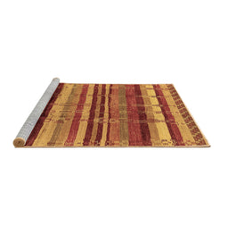 Sideview of Machine Washable Southwestern Brown Country Rug, wshurb1273brn