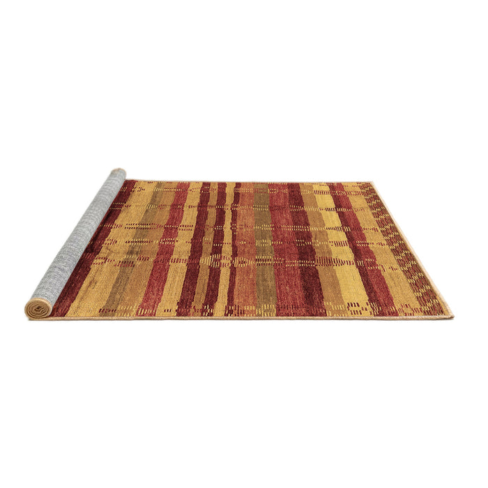 Sideview of Machine Washable Southwestern Brown Country Rug, wshurb1273brn