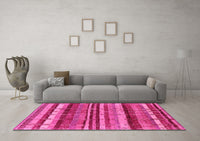 Machine Washable Southwestern Pink Country Rug, wshurb1273pnk