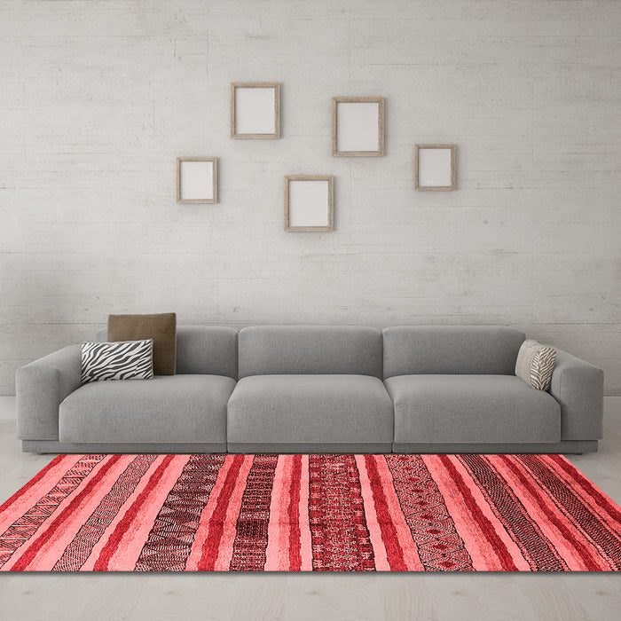Modern Red Washable Rugs