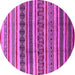 Round Solid Pink Modern Rug, urb1274pnk