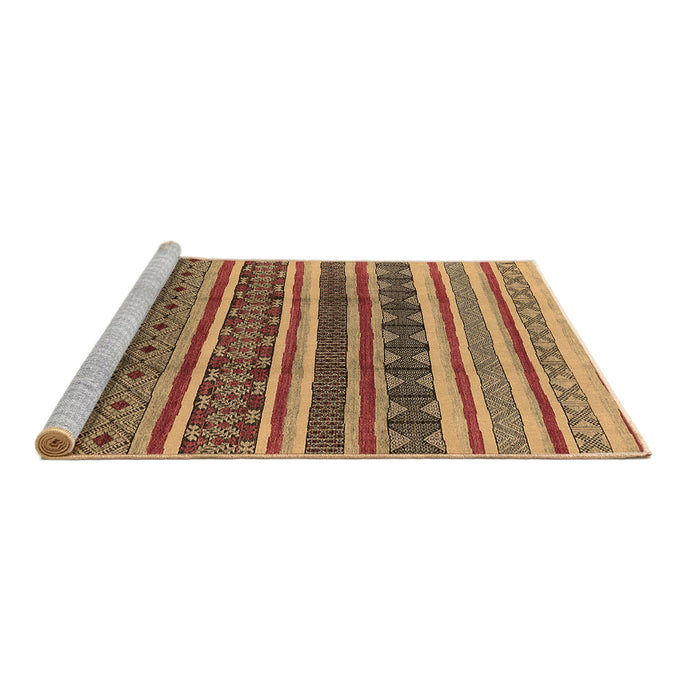 Sideview of Machine Washable Solid Brown Modern Rug, wshurb1274brn