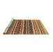 Sideview of Machine Washable Solid Brown Modern Rug, wshurb1274brn