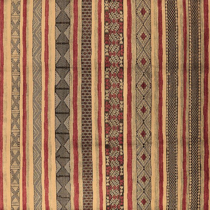 Square Solid Brown Modern Rug, urb1274brn