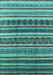 Machine Washable Solid Turquoise Modern Area Rugs, wshurb1274turq