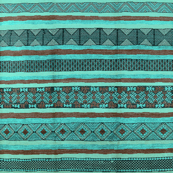 Machine Washable Solid Turquoise Modern Area Rugs, wshurb1274turq