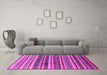 Machine Washable Solid Pink Modern Rug in a Living Room, wshurb1274pnk